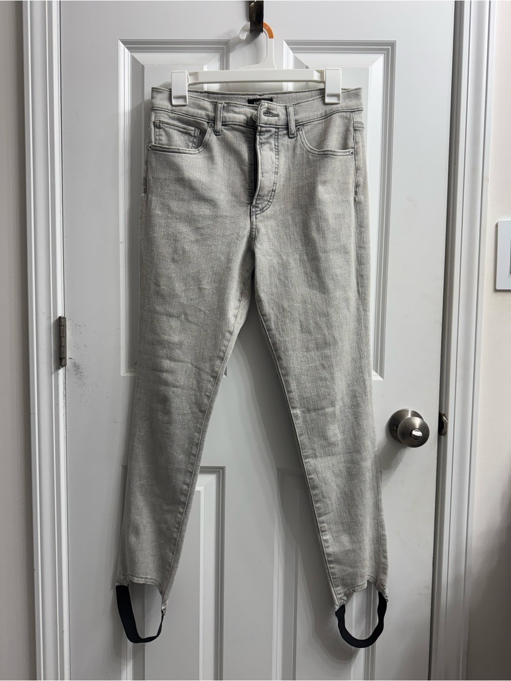 Express Women’s Light Gray High-rise Skinny Stirrup Jeans - 8